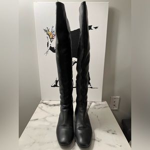 Aquatalia Lala Waterproof Leather Over the Knee Boots